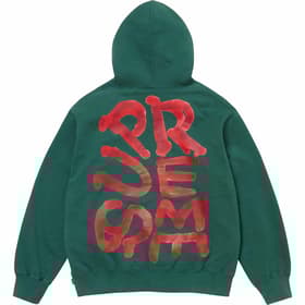Supreme Paint Hooded Sweatshirt Dark Green