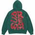 Supreme Paint Hooded Sweatshirt - Dark Green (front)