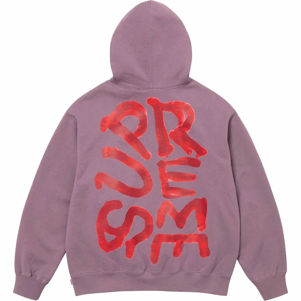 Supreme Paint Hooded Sweatshirt - Dusty Purple (front)
