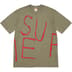 Supreme Painted Tee - Light Olive (front)