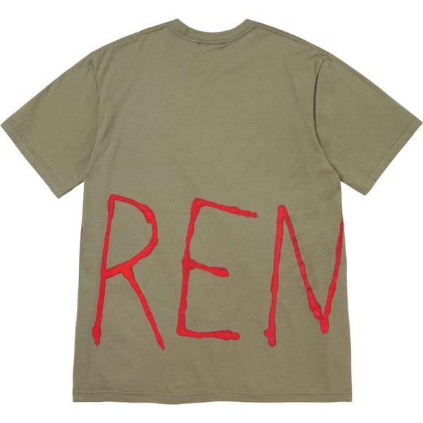 Supreme Painted Tee - Light Olive (front)