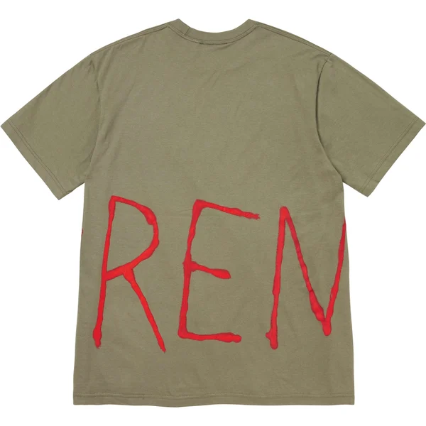 Supreme Painted Tee - Light Olive (front)