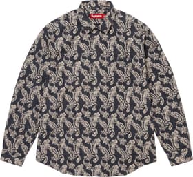 Supreme Paisley Flannel Shirt Black