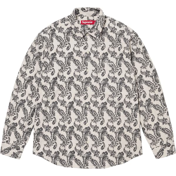 Supreme Paisley Flannel Shirt - White (front)