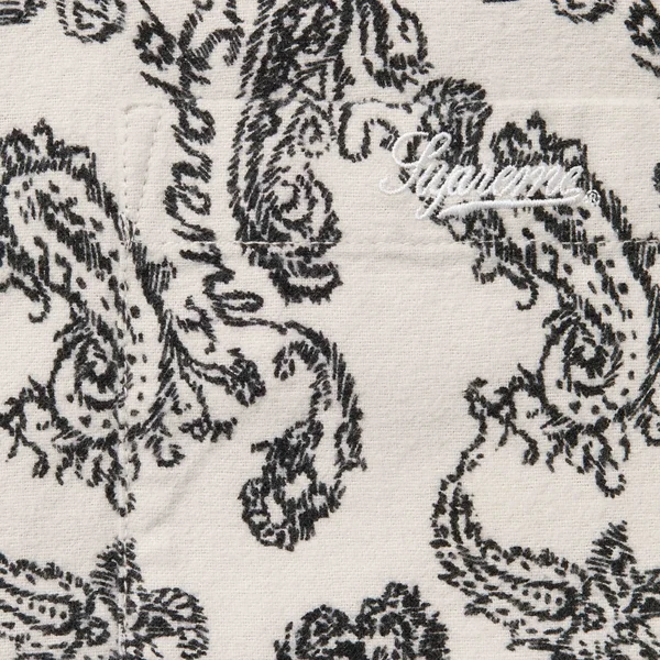 Supreme Paisley Flannel Shirt - White (front)