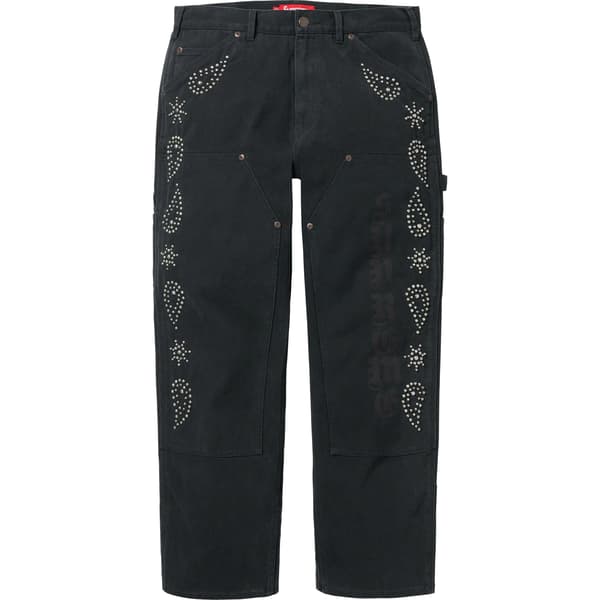 Supreme Paisley Studded Double Knee Painter Pant - Black (front)
