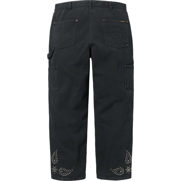 Supreme Paisley Studded Double Knee Painter Pant - Black (front)