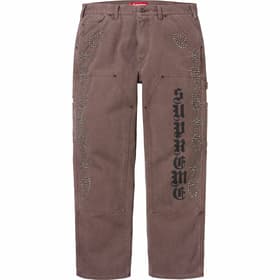 Supreme Paisley Studded Double Knee Painter Pant Brown