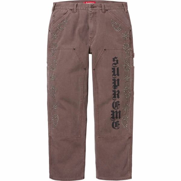 Supreme Paisley Studded Double Knee Painter Pant - Brown (front)