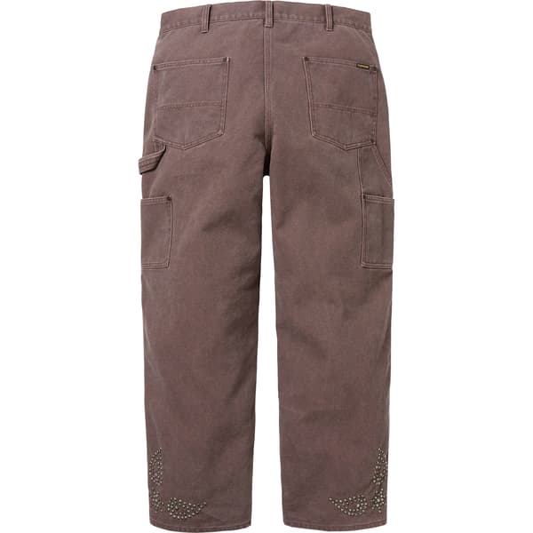 Supreme Paisley Studded Double Knee Painter Pant - Brown (front)
