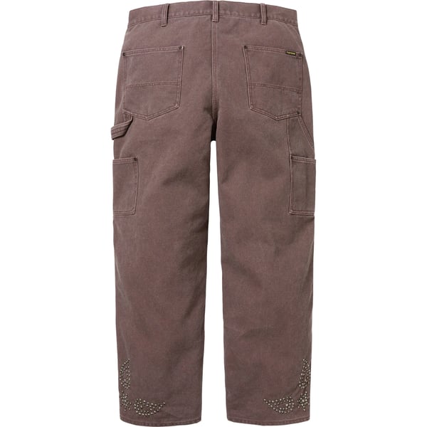 Supreme Paisley Studded Double Knee Painter Pant - Brown (front)
