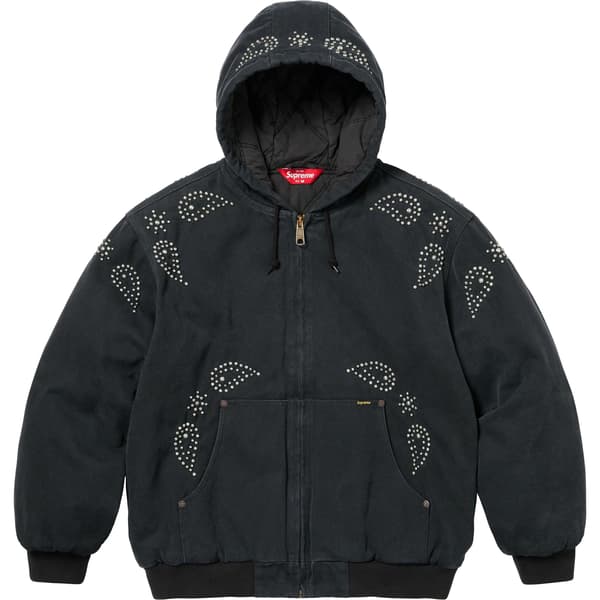 Supreme Paisley Studded Work Jacket - Black (front)