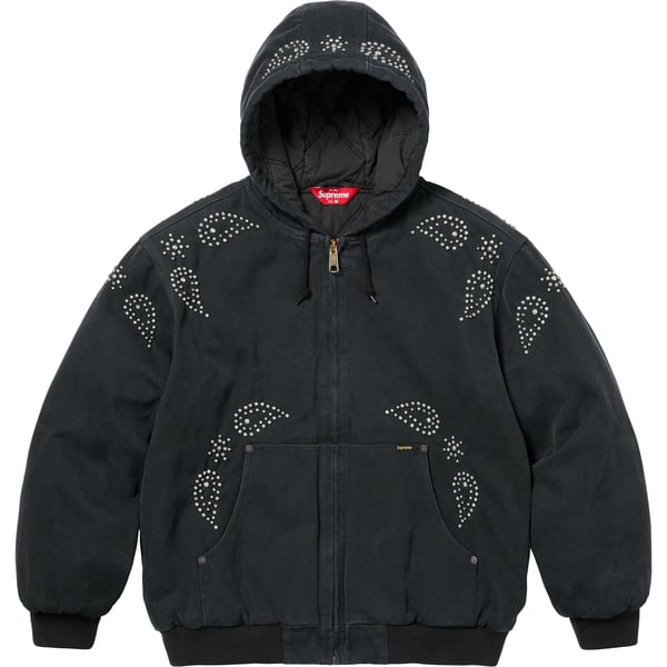Supreme Paisley Studded Work Jacket - Black (front)