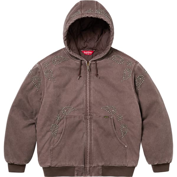 Supreme Paisley Studded Work Jacket - Brown (front)