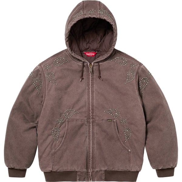 Supreme Paisley Studded Work Jacket - Brown (front)