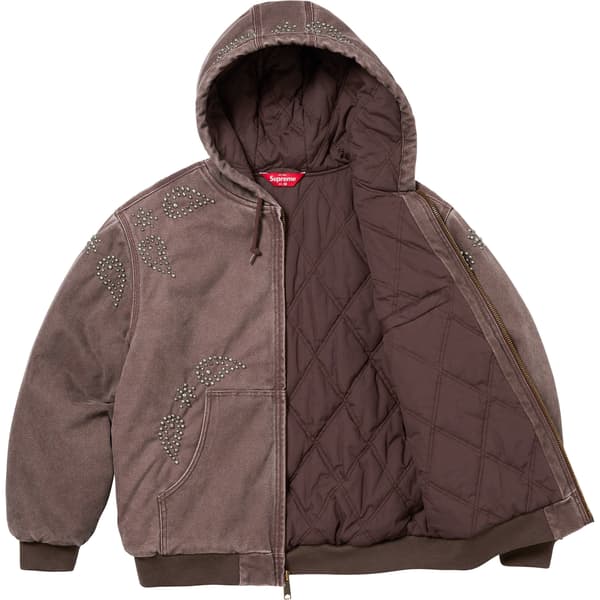 Supreme Paisley Studded Work Jacket - Brown (front)