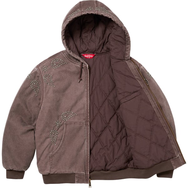 Supreme Paisley Studded Work Jacket - Brown (front)