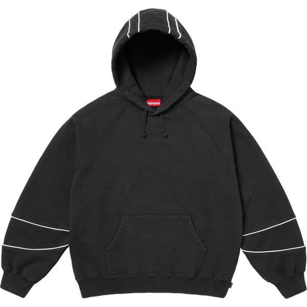 Supreme Paneled Hooded Sweatshirt - Black (front)