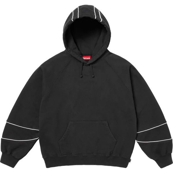 Supreme Paneled Hooded Sweatshirt - Black (front)