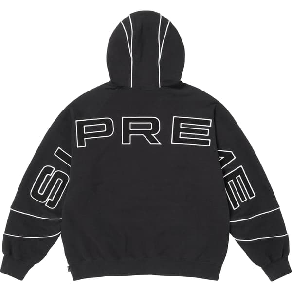 Supreme Paneled Hooded Sweatshirt - Black (front)