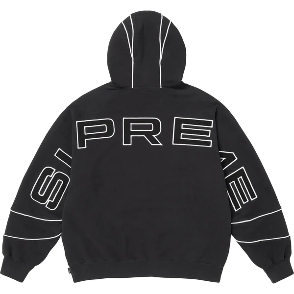Supreme Paneled Hooded Sweatshirt - Black (front)