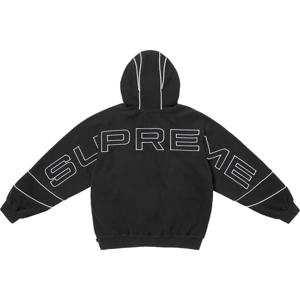 Supreme Paneled Hooded Sweatshirt - Black (front)
