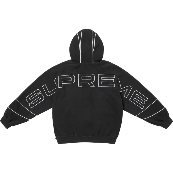 Supreme Paneled Hooded Sweatshirt - Black (front)