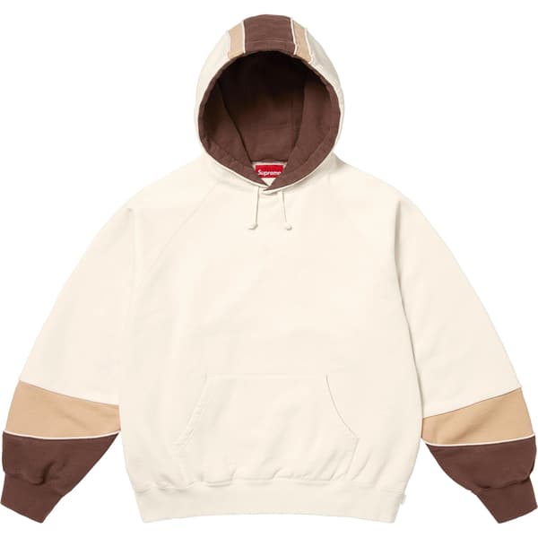 Supreme Paneled Hooded Sweatshirt - Natural (front)