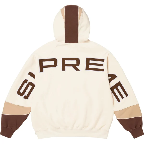Supreme Paneled Hooded Sweatshirt - Natural (front)