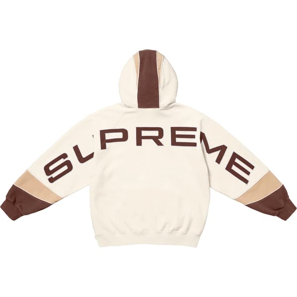 Supreme Paneled Hooded Sweatshirt - Natural (front)