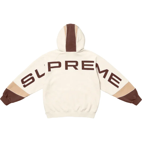 Supreme Paneled Hooded Sweatshirt - Natural (front)