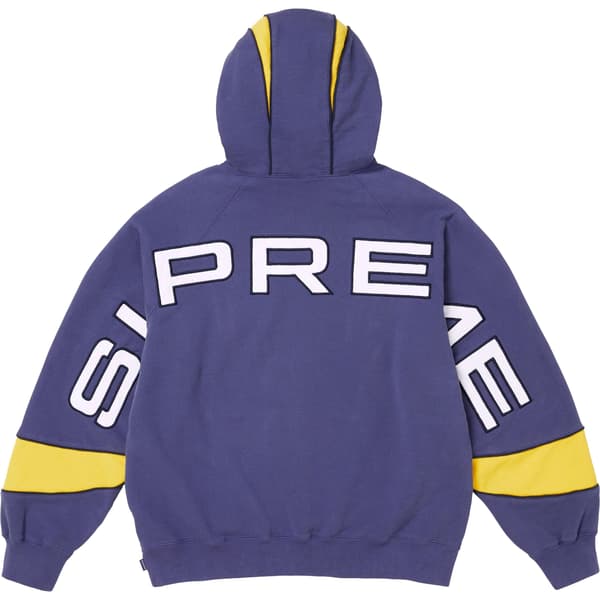 Supreme Paneled Hooded Sweatshirt - Washed Navy (front)