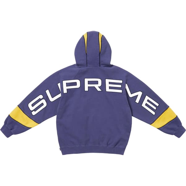 Supreme Paneled Hooded Sweatshirt - Washed Navy (front)