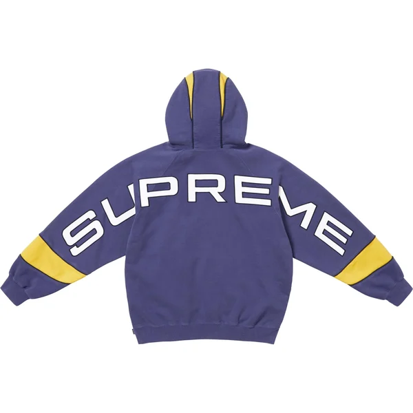 Supreme Paneled Hooded Sweatshirt - Washed Navy (front)