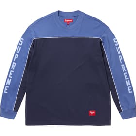 Supreme Paneled Piping L/S Top Navy