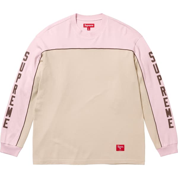 Supreme Paneled Piping L/S Top - Tan (front)
