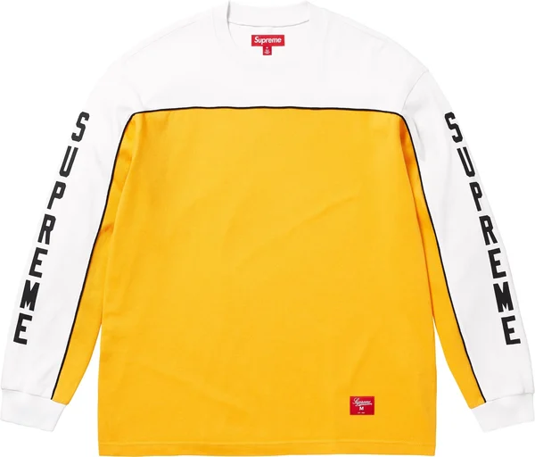 Supreme Paneled Piping L/S Top - Yellow (front)