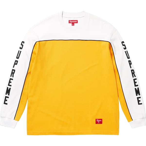 Supreme Paneled Piping L/S Top - Yellow (front)