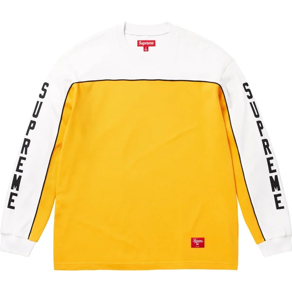 Supreme Paneled Piping L/S Top - Yellow (front)