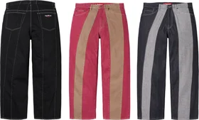 Supreme Paneled Stripe Baggy Jean