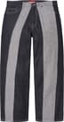 Supreme Paneled Stripe Baggy Jean - Rigid Indigo (front)