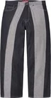 Supreme Paneled Stripe Baggy Jean - Rigid Indigo (front)