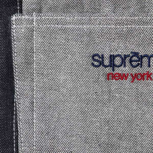 Supreme Paneled Stripe Baggy Jean - Rigid Indigo (front)