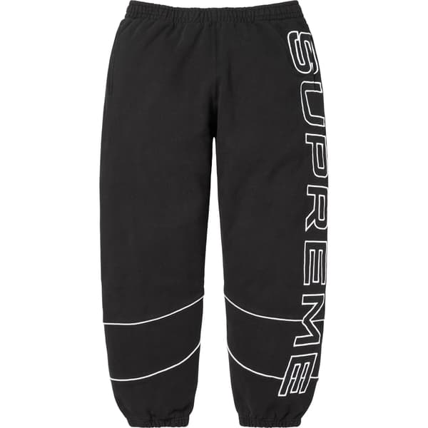 Supreme Paneled Sweatpant - Black (front)