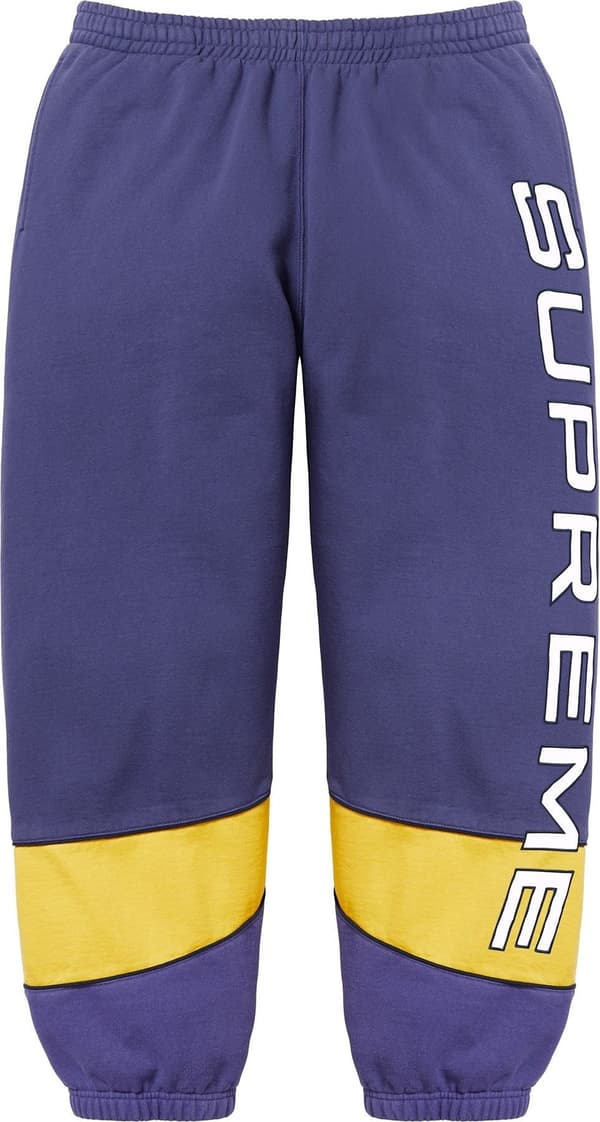 Supreme Paneled Sweatpant - Washed Navy (front)