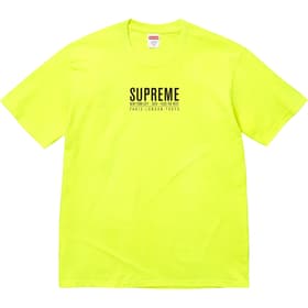 Supreme Paris Tee Fluorescent Yellow