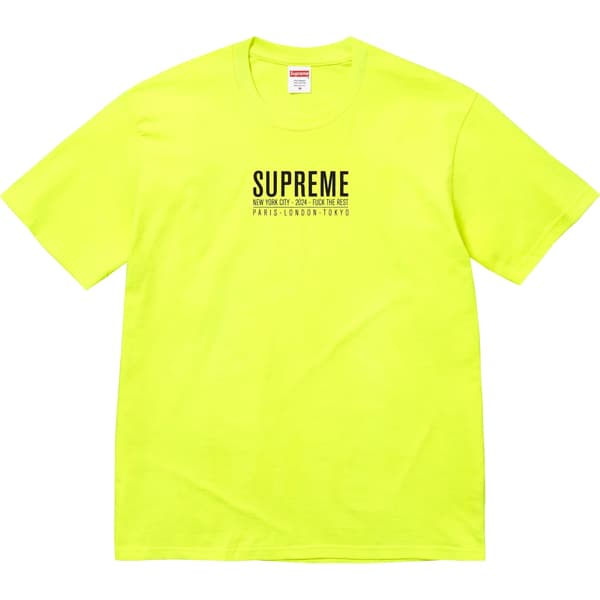 Supreme Paris Tee - Fluorescent Yellow (front)