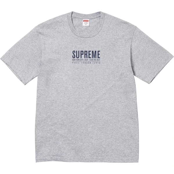 Supreme Paris Tee - Heather Grey (front)