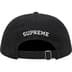 Supreme $ Patch 6-Panel - Black (front)