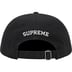 Supreme $ Patch 6-Panel - Black (front)